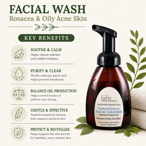 Benefits Facial Wash Rosacea Oily Acne Skin