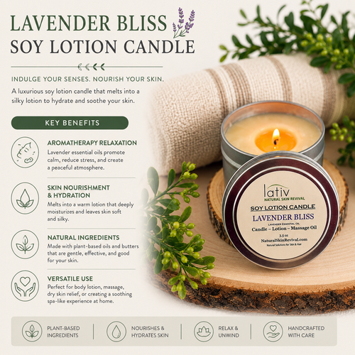 Benefits Lavender Soy Candle