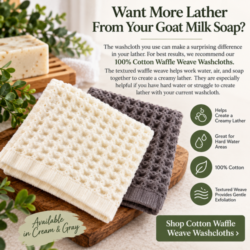 Cotton Waffle Weave Washcloth Hard Water