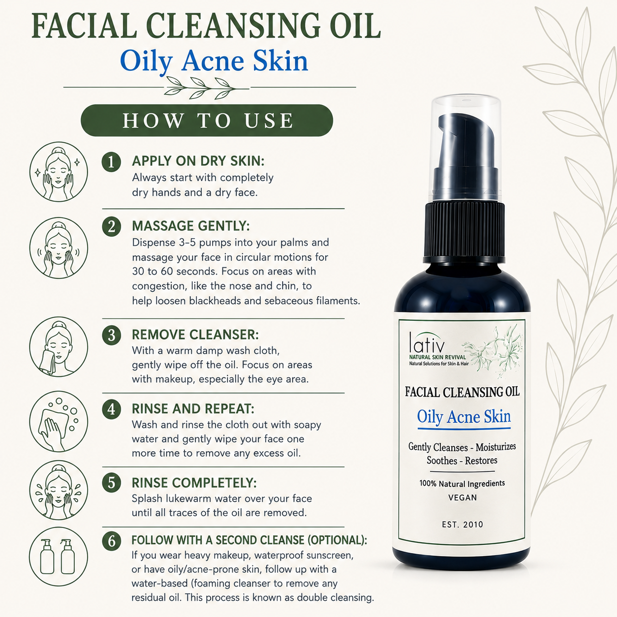 How to Use Cleansing Oil Oily Acne Skin