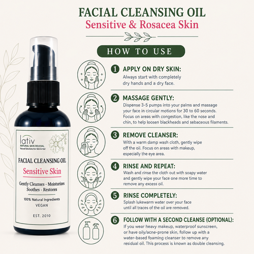 How to Use Cleansing Oil Sensitive Rosacea Skin