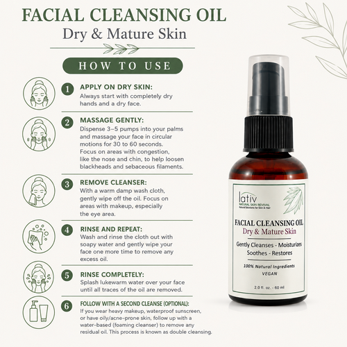 How to Use Dry Mature Cleansing Oil