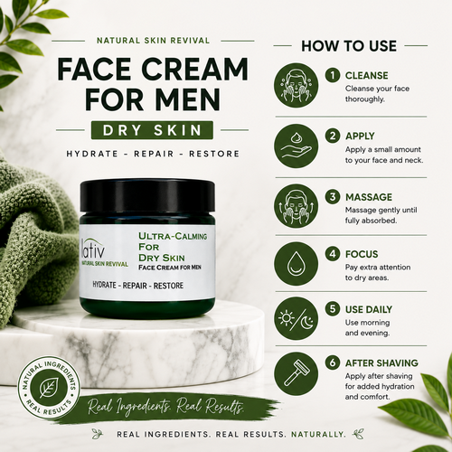 How t- Use Face Cream Men Dry Skin