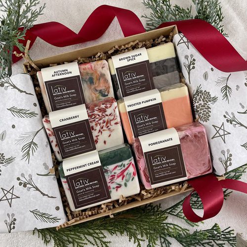 Holiday Six Pack Goat's Milk Soap Gift Set