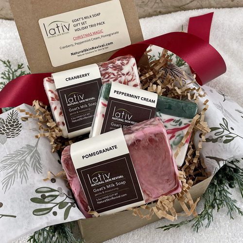 Holiday Trio Goats Milk Soap Gift Set
