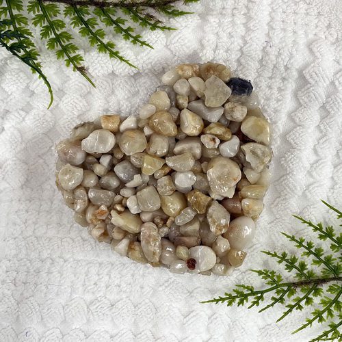 Natural Sand Stone Pebble Heart Soap Dish