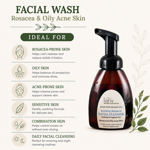 Ideal for Facial Wash Rosacea Oily Acne Skin