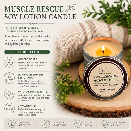 Benefits Muscle Rescue Candle
