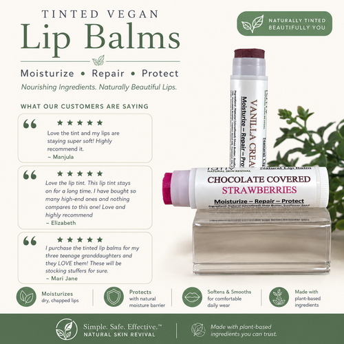 Reviews Tinted Vegan Lip Balms