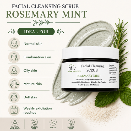 Ideal For Facial Scrub Rosemary Mint