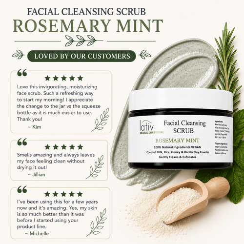 Reviews Facial Scrub Rosemary Mint