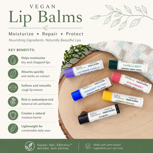 Benefits Vegan Lip Balms