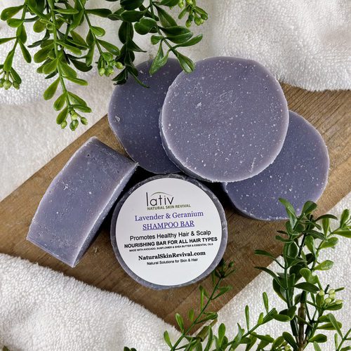 Lavender Geranium Shampoo Bar