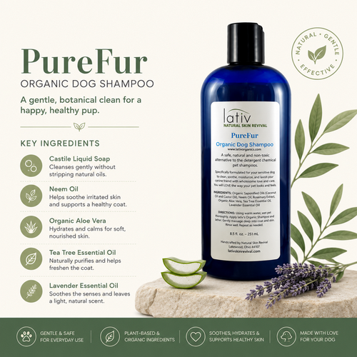 Ingredients PureFur Organic Dog Shampoo
