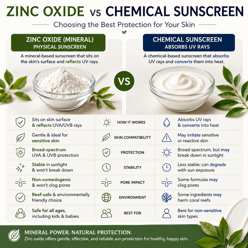 Zinc Oxide vs Chemical Sunscreen