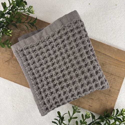 Cotton Waffle Weave Washcloth Gray