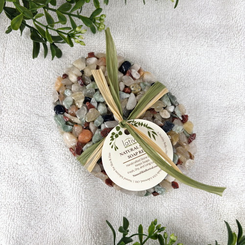 Twilight Stone Oval Soap Dish Ribbon
